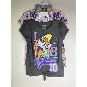 Looney Tunes Lola Bunny 2 Pack Short Sleeve Tee T-Shirts Tops Girls Size 7-8